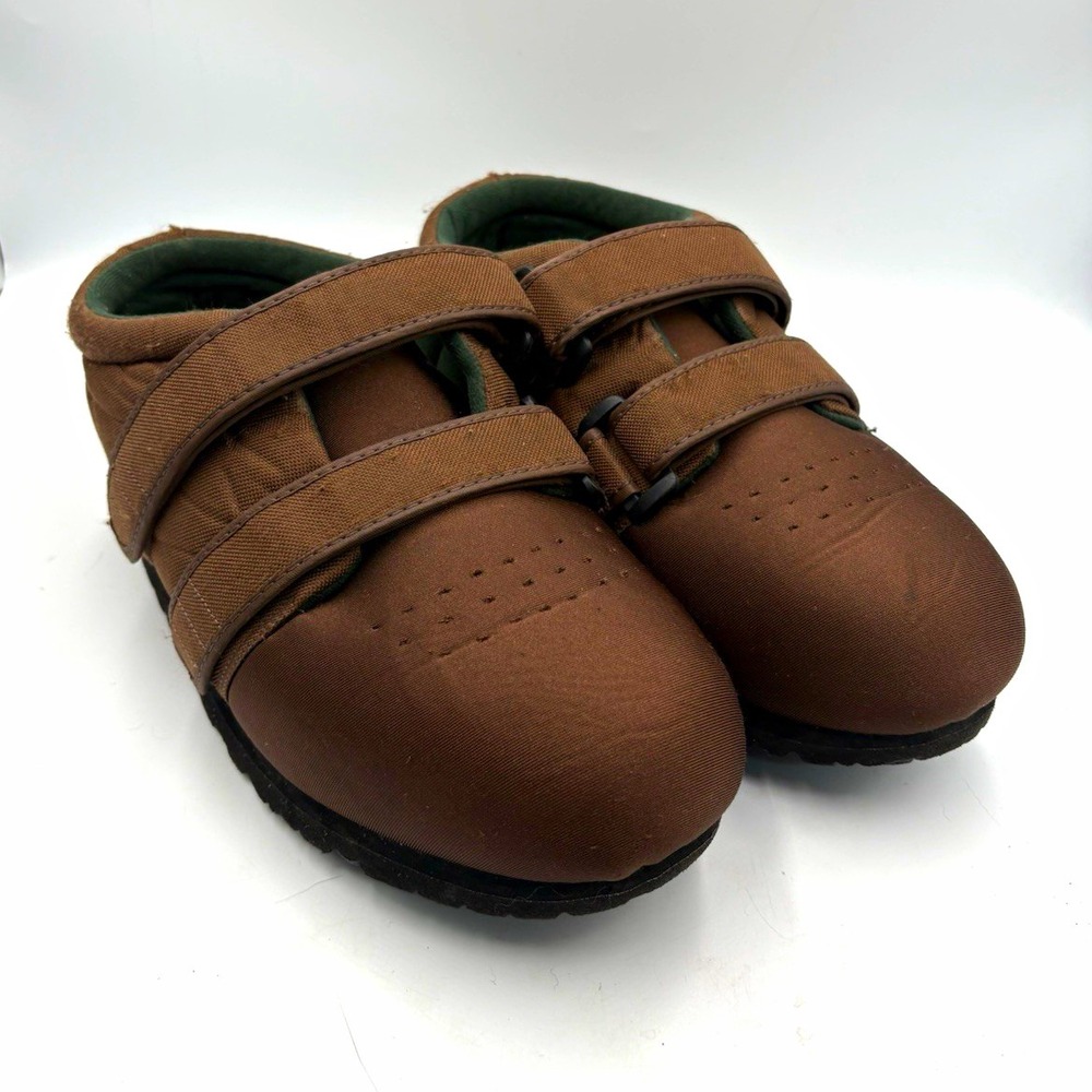 Pedors Ref Brown Canvas Hook & Loop Strap Sneaker Men's US 10 Women's US 12